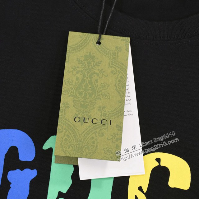 Gucci古奇專櫃古馳2023SS新款印花T恤 男女同款 tzy2699